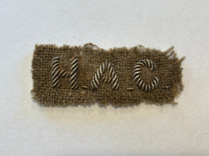 WW1/2 H.A.C Bullion shoulder or sleeve badge.