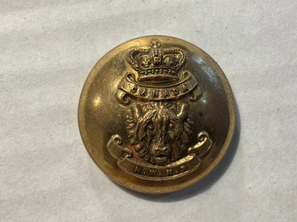 Q.V.C North West Mounted Police (NWMP) button with die error.