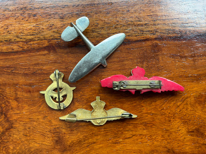 WW2 R.A.F Sweetheart brooches, 4 items