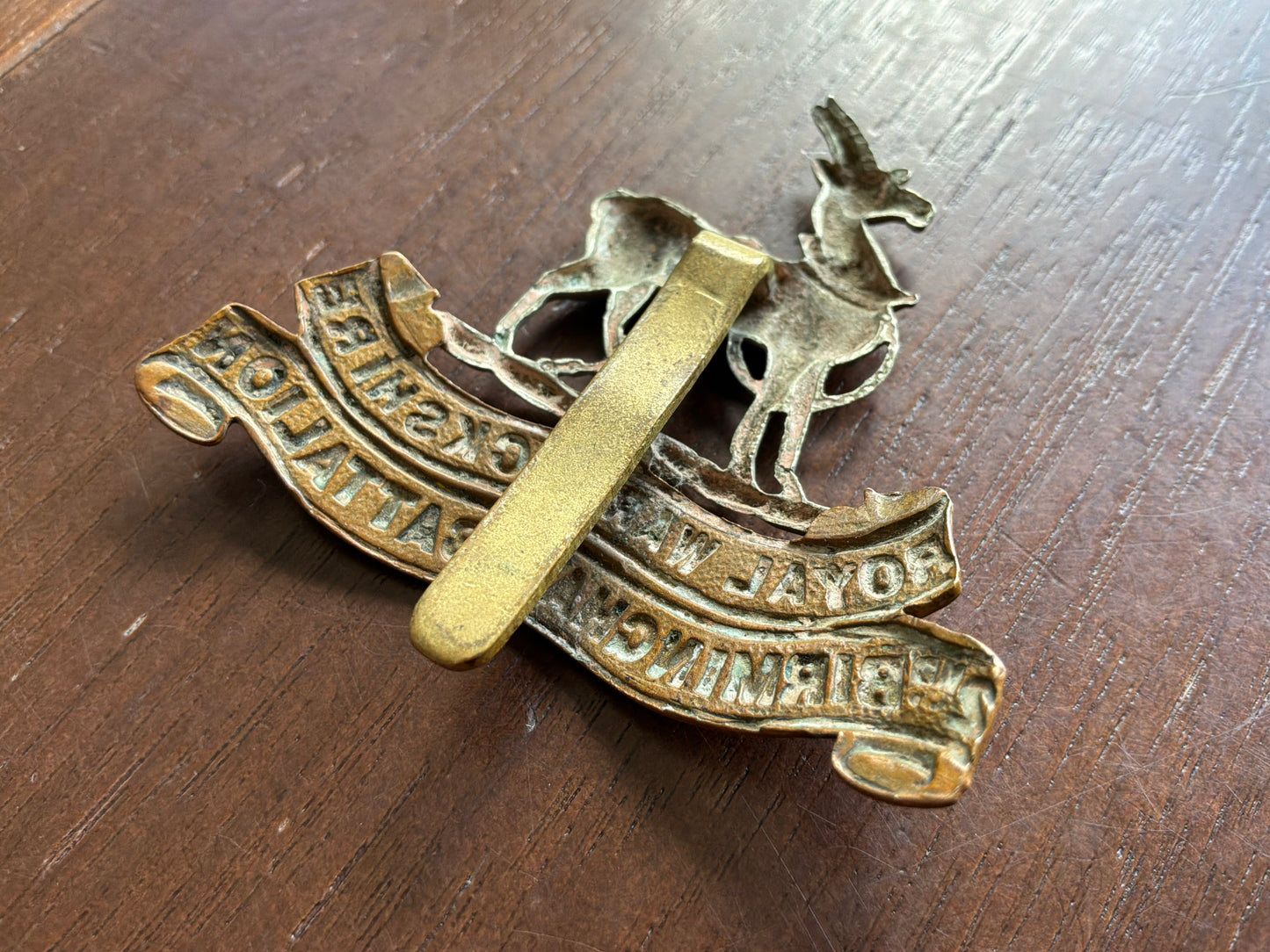WW1 Royal Warwickshire Regiment, 2nd Birmingham Battalion cap badge.