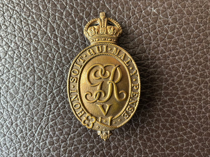 WW1 Household Battalion cap badge (1916 to 1918)