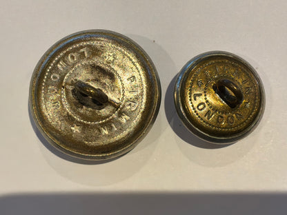 Post 1902 Trinidad Volunteers officers buttons.