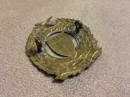 Rare Federation of Malaya Engineers Brass Cap Badge 1953-57.