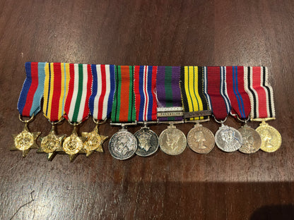 Miniature WW2 & post war group of 11 to professional soldier.