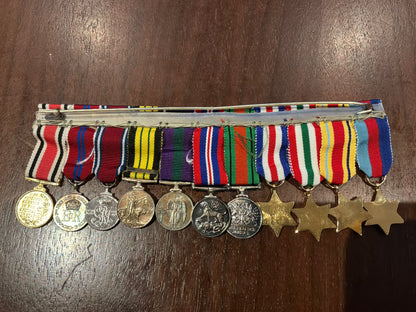 Miniature WW2 & post war group of 11 to professional soldier.