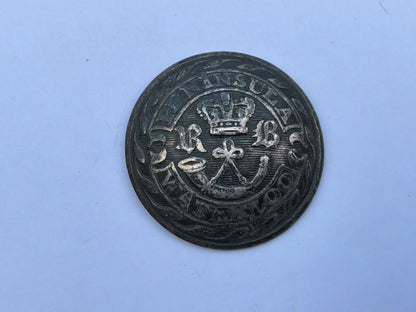 Rifle Brigade officers court dress coatee button 1816-32 by McGOWAN.