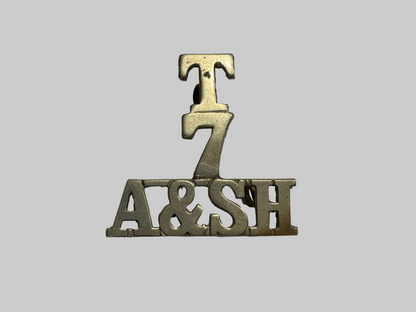 T/7/ A & SH (7th Argyll & Sutherland Highlanders) Shoulder title.