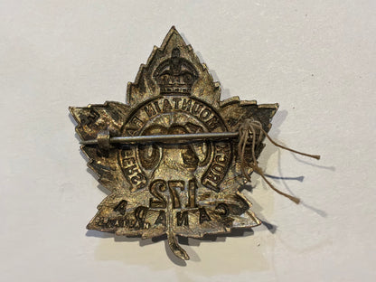 WW1 Canadian 172nd Battalion (Rocky Mountain Rangers) sweetheart.
