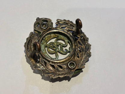 George VI Royal Engineers officers cap badge by Gaunt.