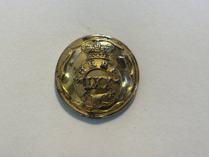 70th (Surrey) Regiment of Foot, officer's large gilt button circa 1840-1875.