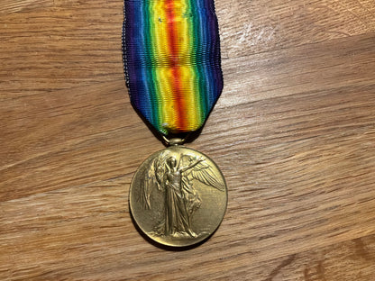 WW1 Victory medal; Capt R.FITTON, K.R.R.C. Boer War veteran.