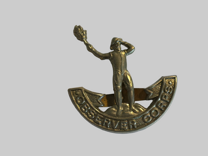 Battle of Britain era pre 1941 Observer Corps cap badge.