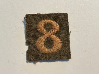 WW1 Cloth 8th reserve battalion, cloth sleeve badge.