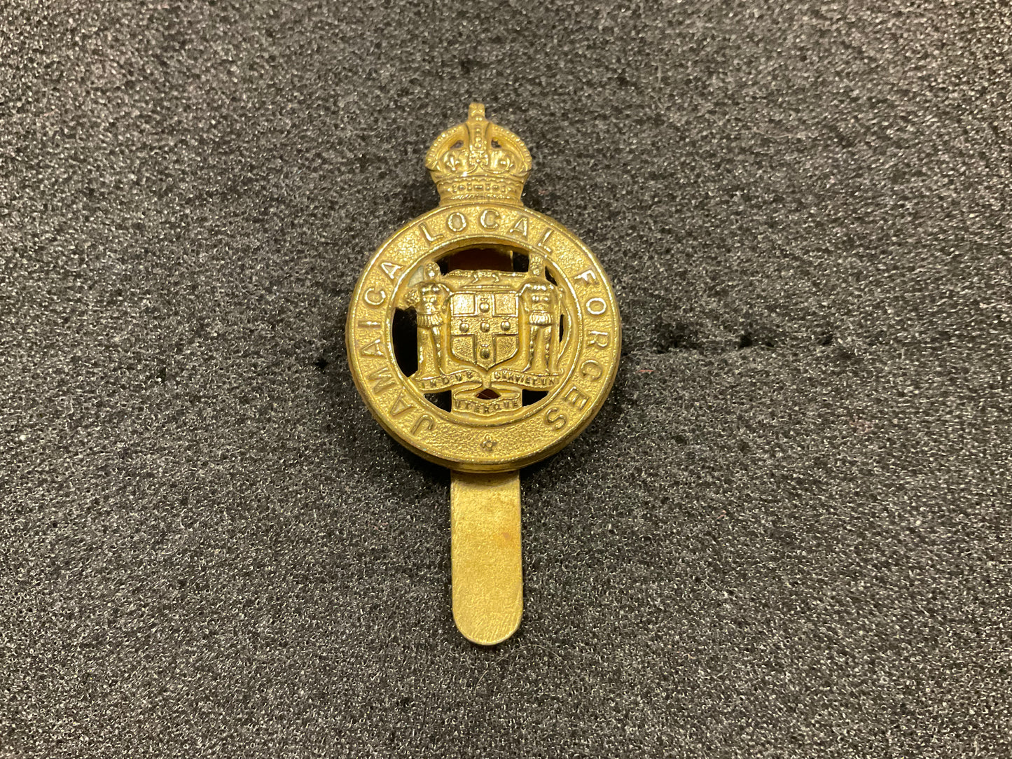 Jamaica Local Forces brass cap badge circa 1906–1932