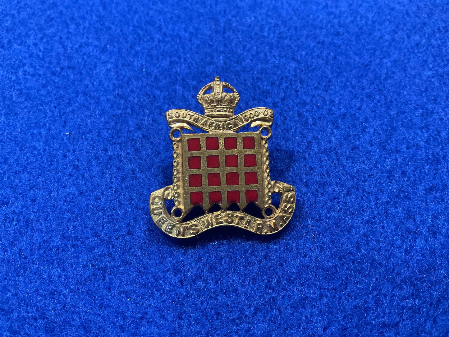 K/C Queens Westminster Regiment, Regimental Association lapel badge