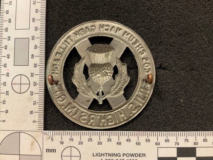 North Nova Scotia Highlanders (M.G) Regiment cap badge back