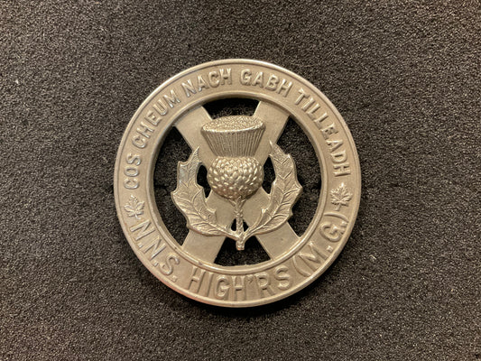 North Nova Scotia Highlanders (M.G) Regiment cap badge front