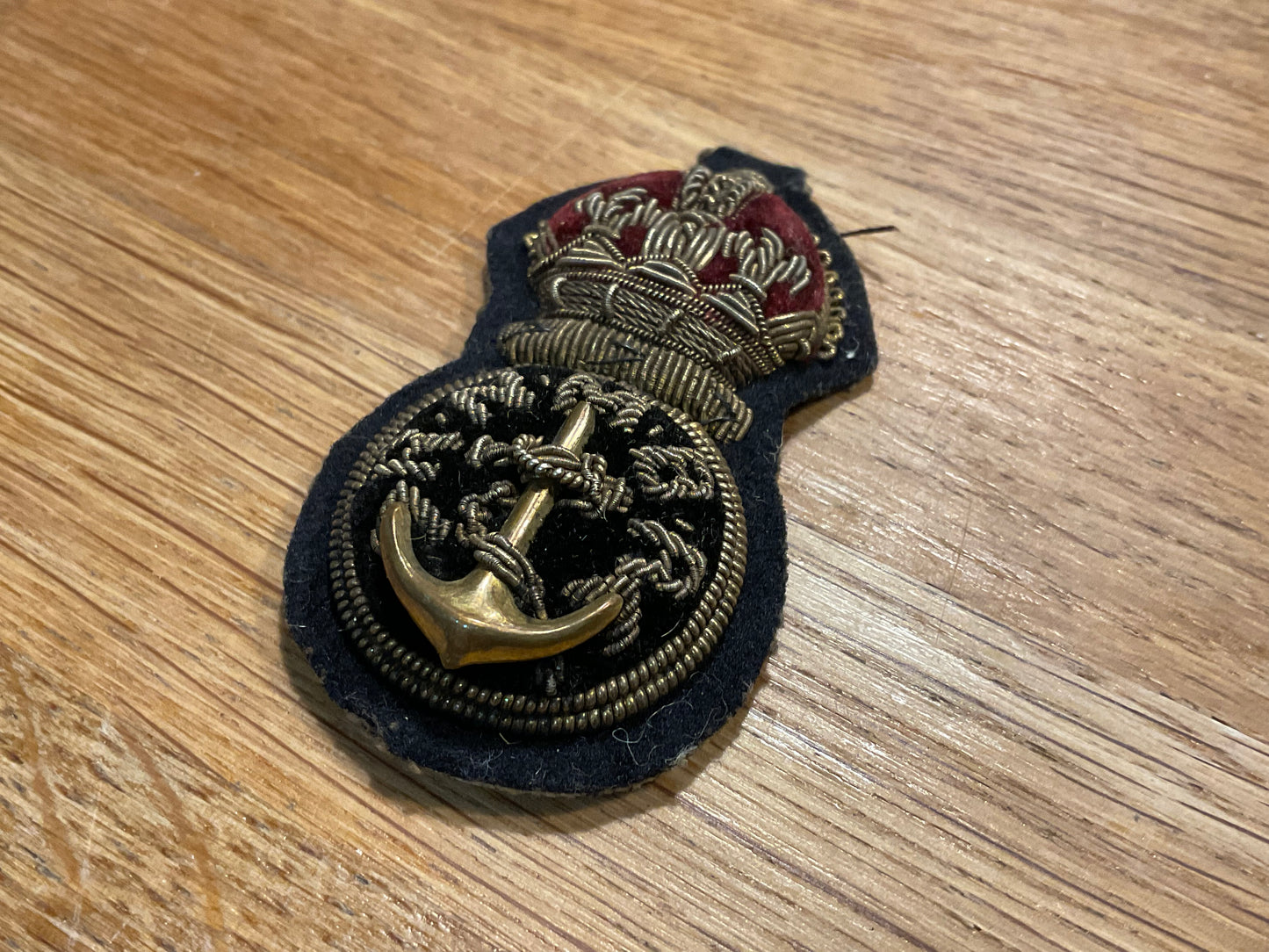 Rare R.N.M.B.R Chief Petty Officers bullion cap badge