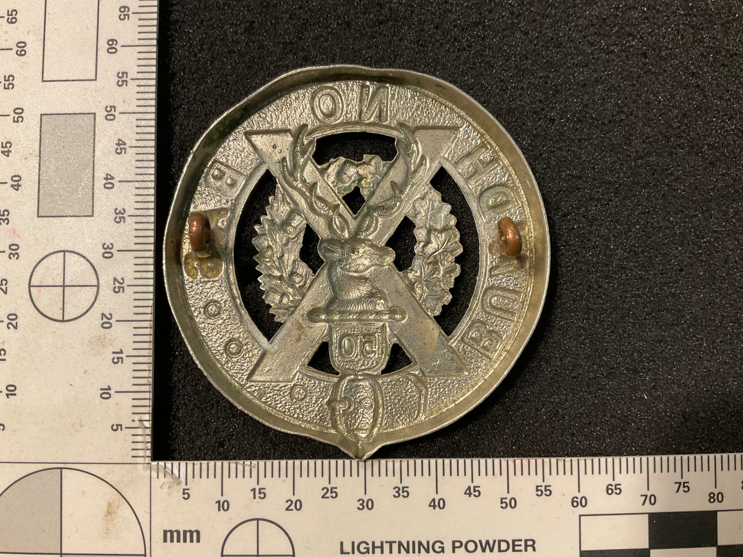 The 50th Gordon Highlanders of Canada cap/glengarry badge back