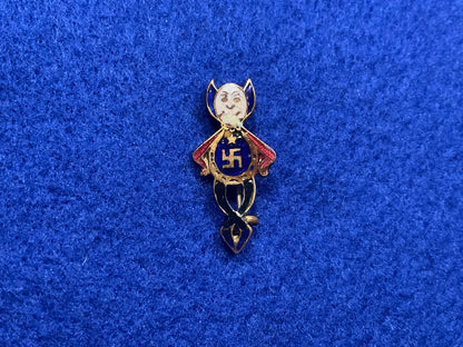 Victorian/Edwardian ‘Lucky Devil’ or ‘Lucky Imp’ enamel swastika badge