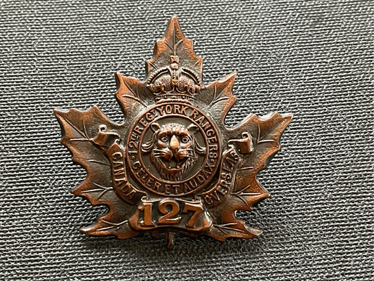 Gradia Militaria -  WW1 CEF 127th Infantry Battalion cap badge