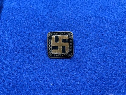 WW1 National War Savings Committee (swastika design) badge circa 1914-15