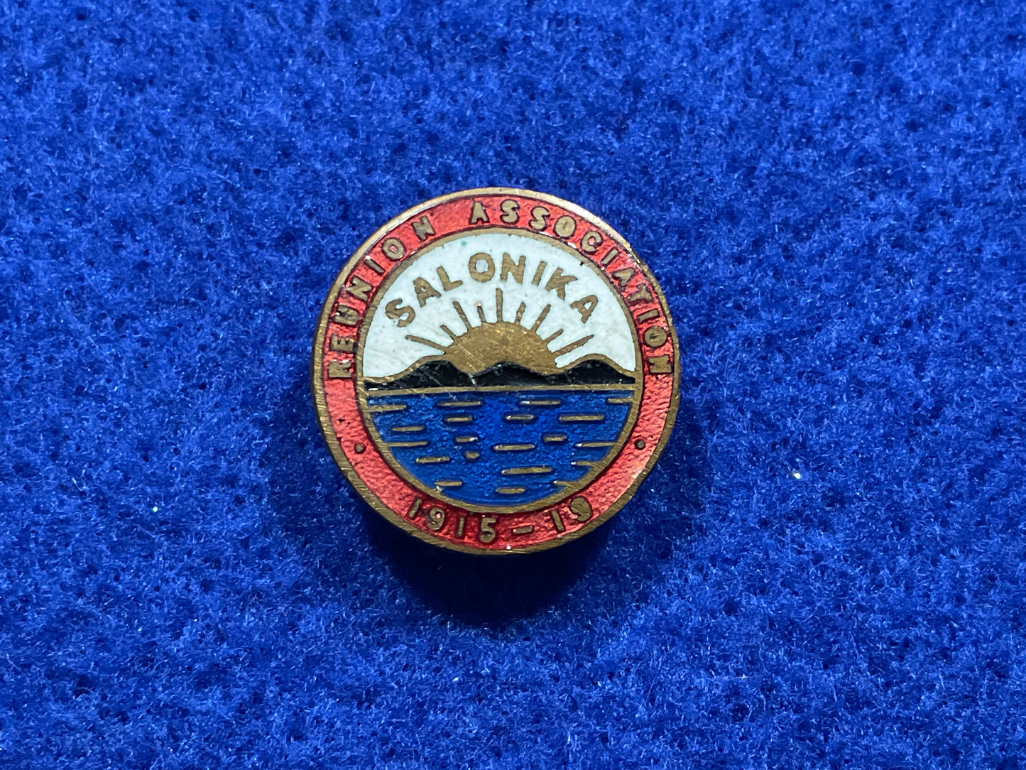 WW1 Solonika 1915-19 Reunion Association enamel lapel badge