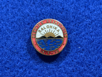 WW1 Solonika 1915-19 Reunion Association enamel lapel badge