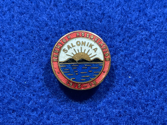 WW1 Solonika 1915-19 Reunion Association enamel lapel badge