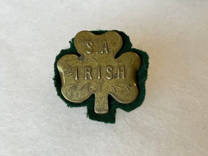 WW1 South African Irish Rifles cap badge