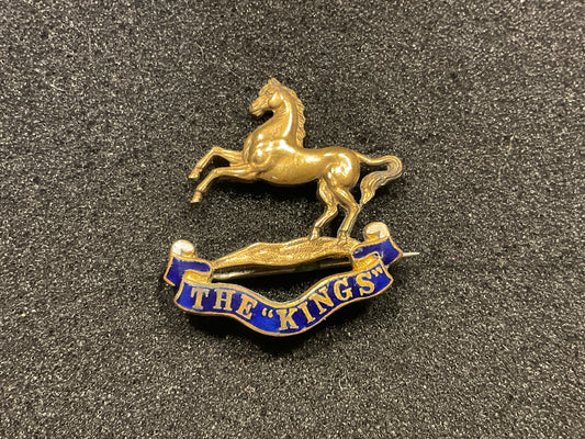 WW1 ‘The Kings’ Liverpool Regt gilt and enamel sweetheart
