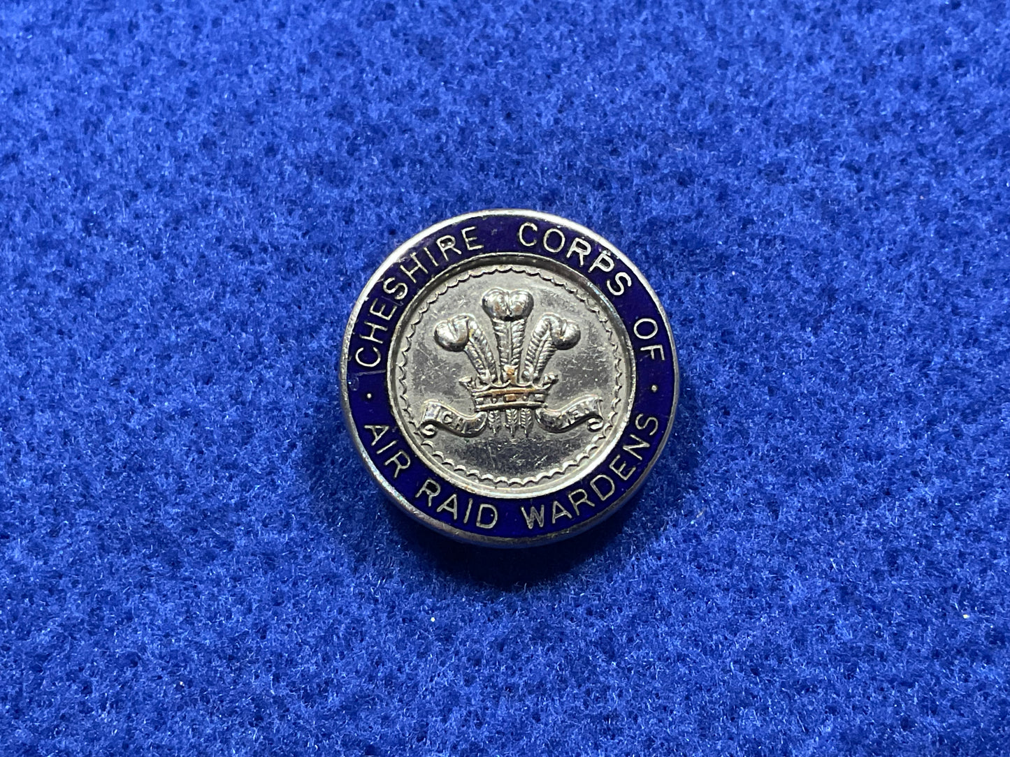 WW2 Cheshire Corps of Air Raid Wardens lapel badge