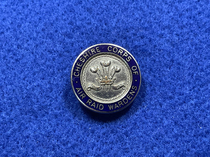 WW2 Cheshire Corps of Air Raid Wardens lapel badge