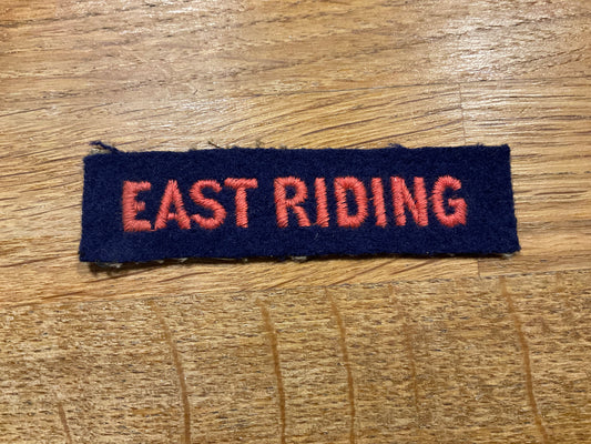 WW2 EAST RIDING A.R.P Uniform breast badge