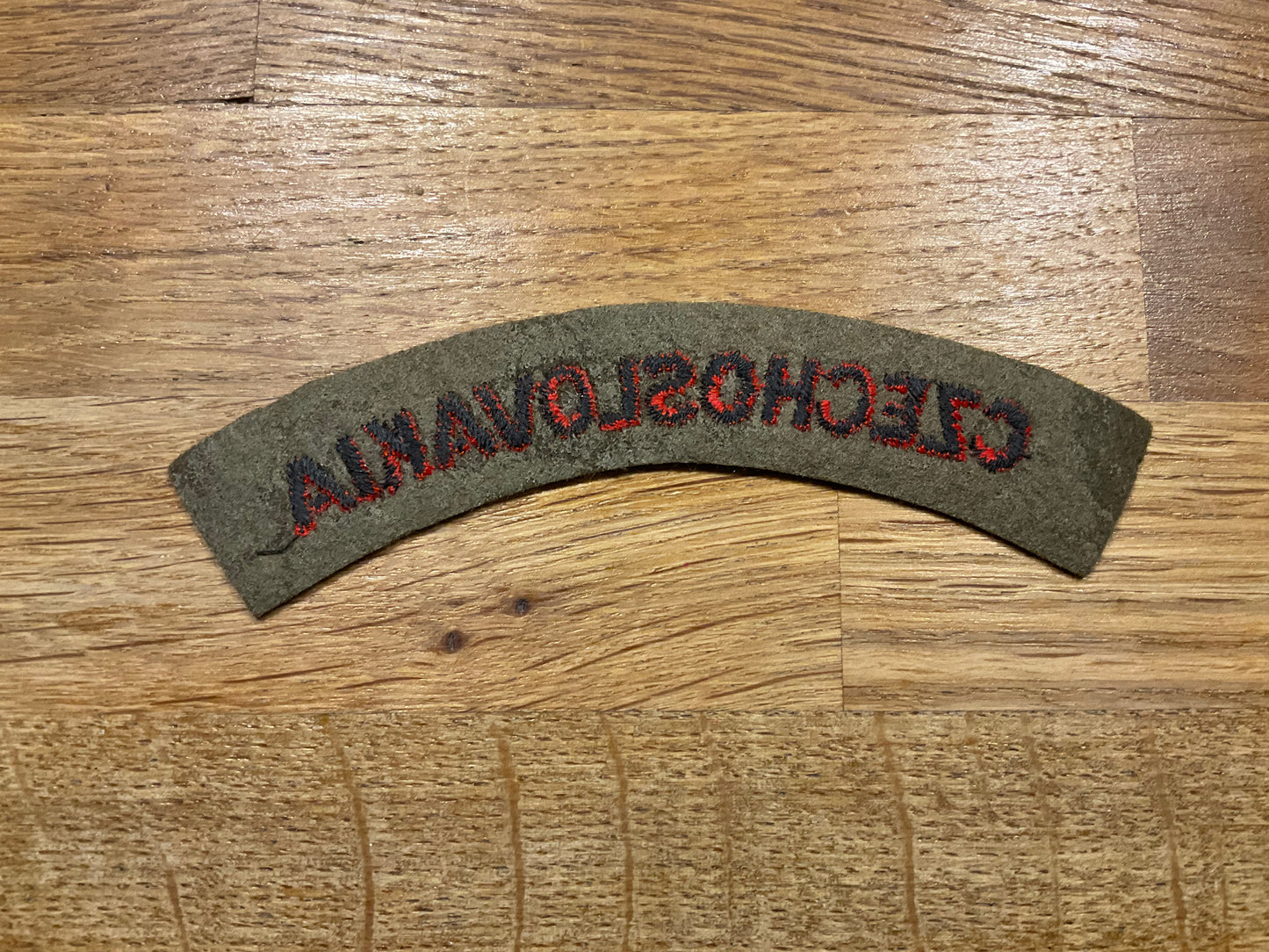 WW2 Free CZECHOSLOVAKIA cloth shoulder title
