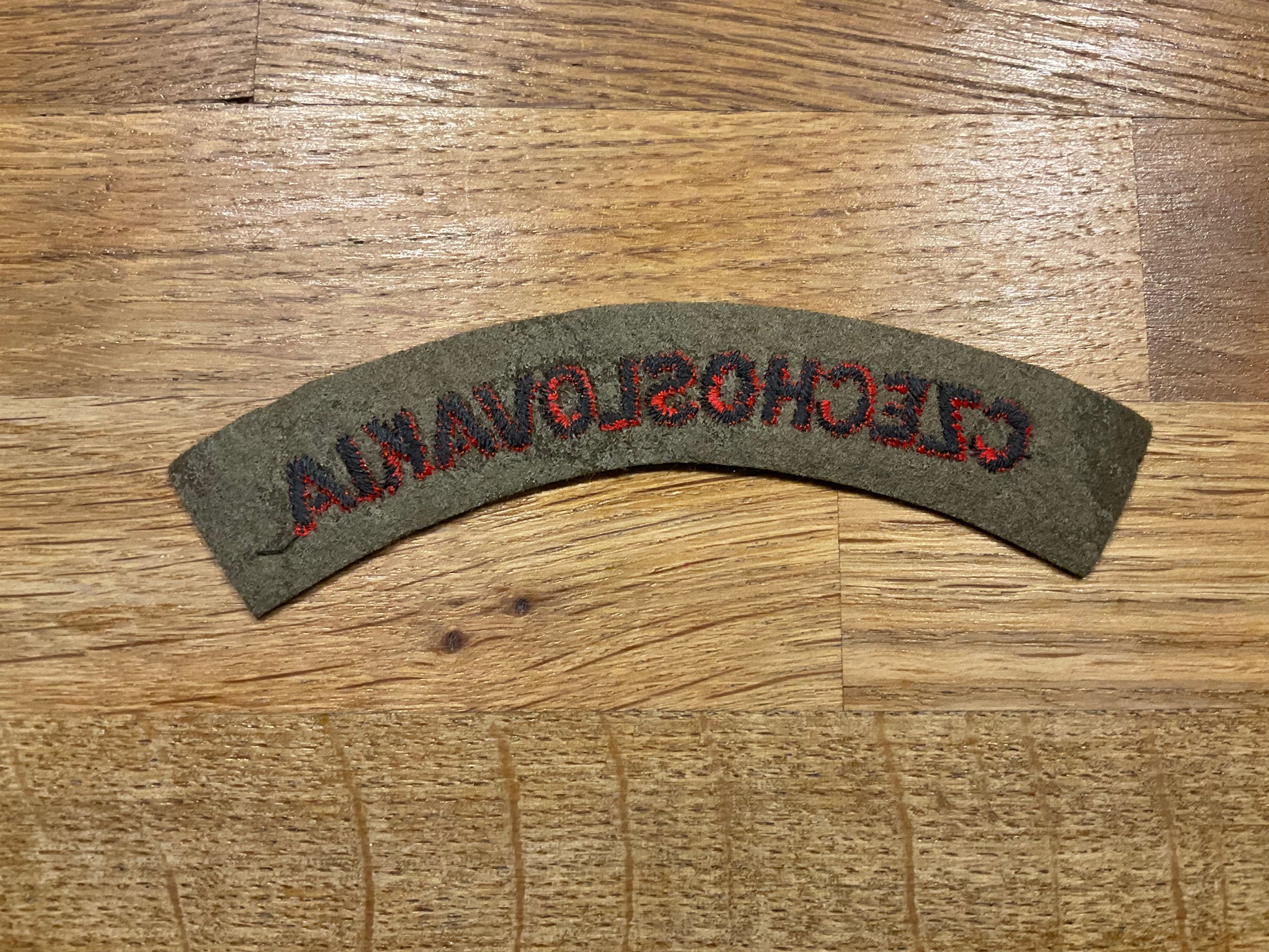 WW2 Free CZECHOSLOVAKIA cloth shoulder title