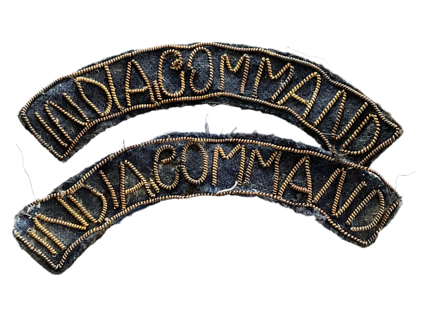 Gradia Militaria -  WW2 India Command bullion shoulder titles