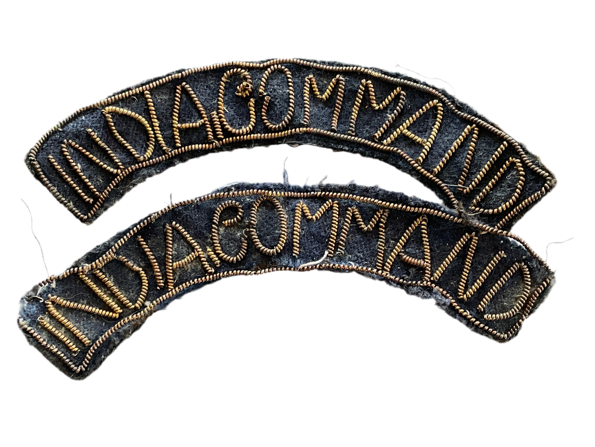 Gradia Militaria -  WW2 India Command bullion shoulder titles