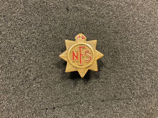 WW2 N.F.S (National nail Fire Service) button hole badge