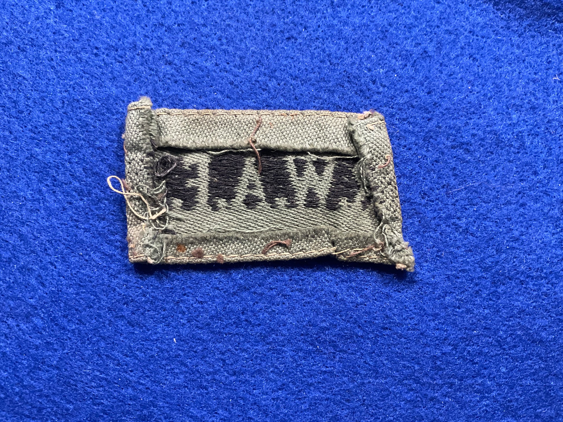 WW2 RWAFF Indian theatre made shoulder title