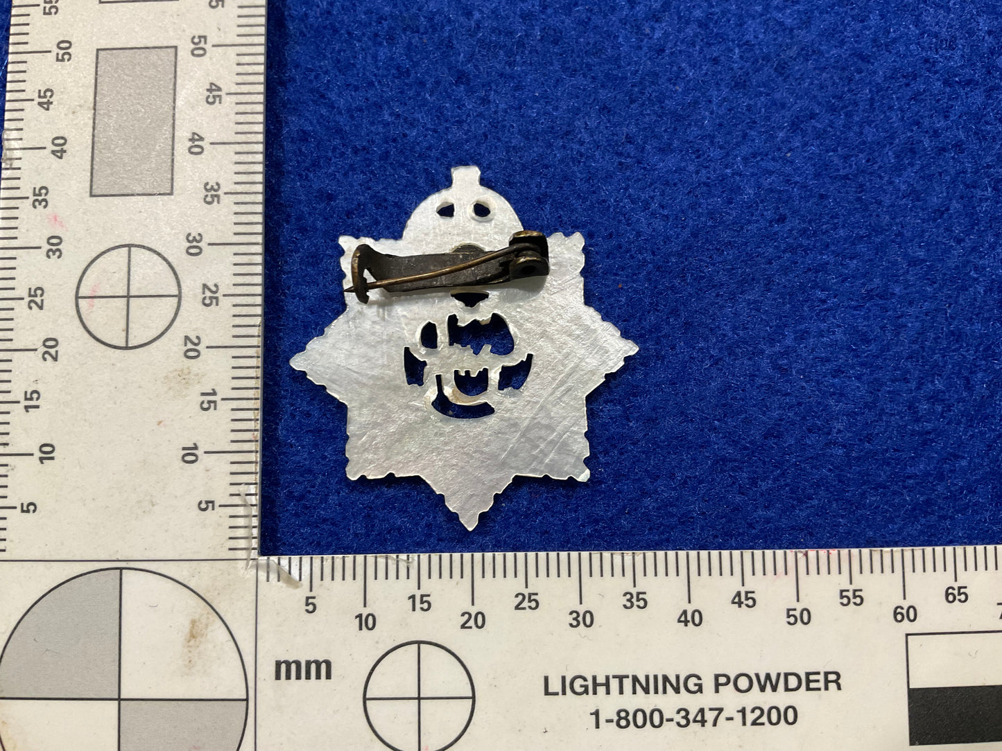 WW2 Royal Army Service Corps (RASC) carved mother of pearl sweetheart