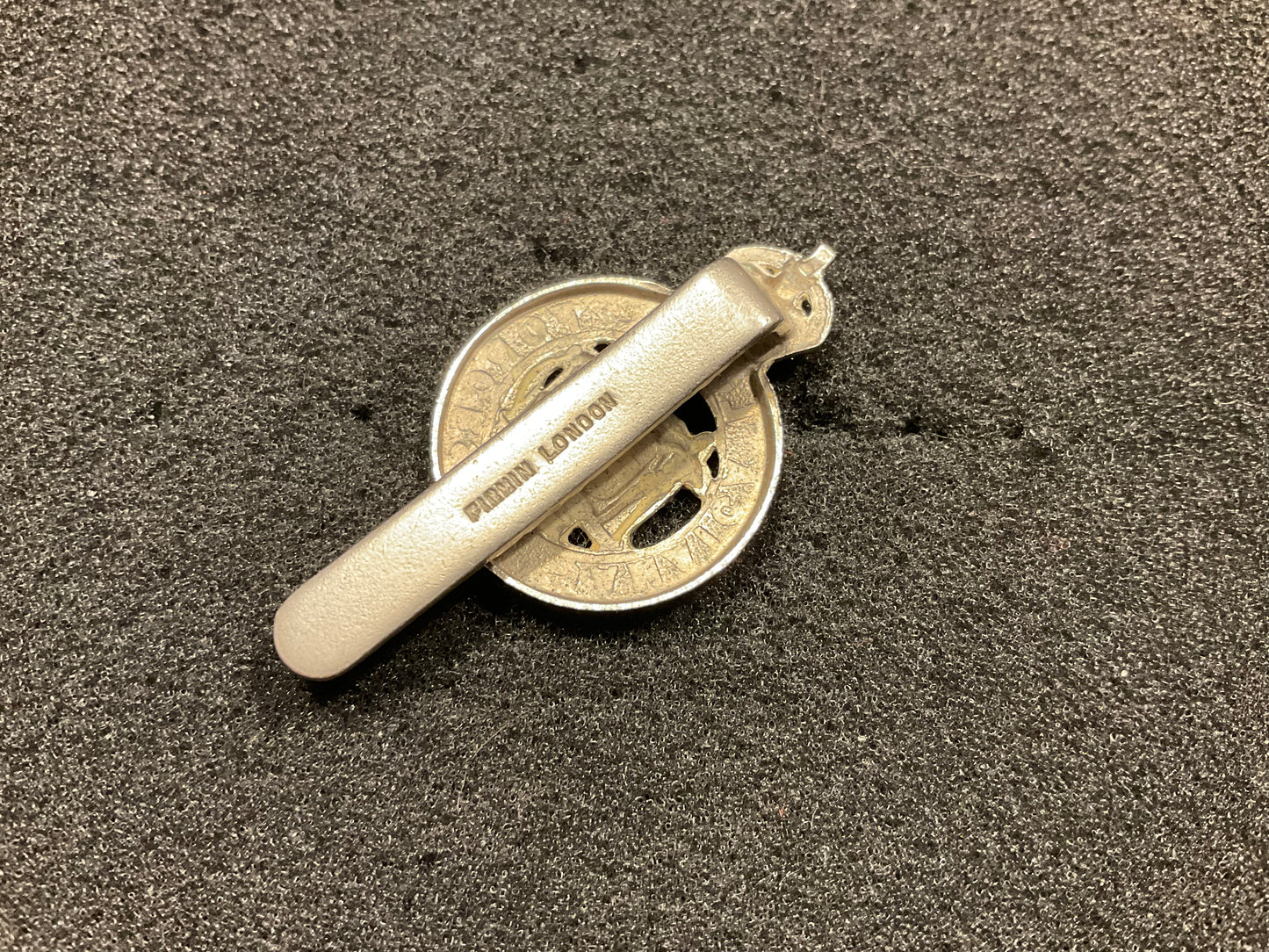 White metal Jamaica Local Forces cap badge by Firmin