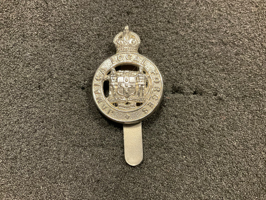 White metal Jamaica Local Forces cap badge by Firmin