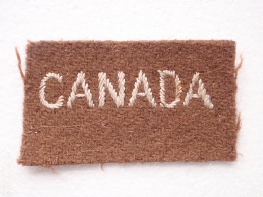 Canada Cloth Shoulder Title