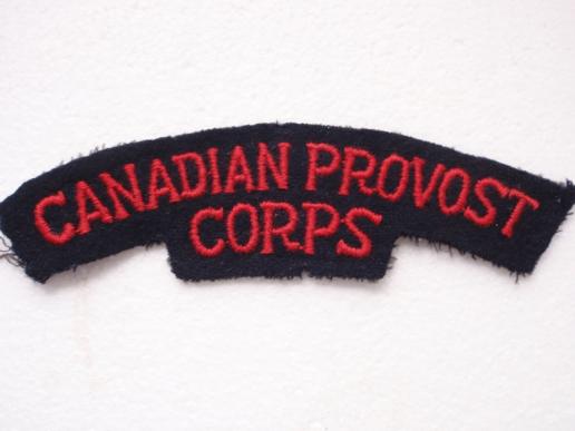 WW2 Canadian Provost Corps Shoulder Title