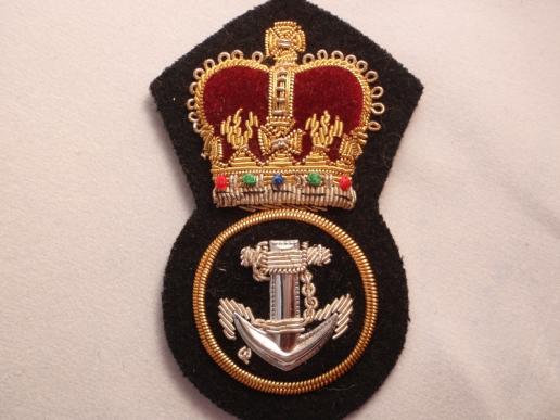 Q/C P.O Padded Bullion Cap badge