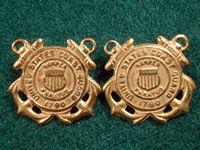U.S Coast Guard Gilt Collar Badges