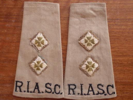 WW2 R.I.A.S.C 2nd Lieutenants Shoulder Slides