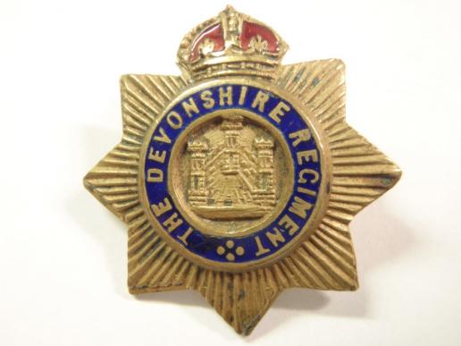 K/C The Devonshire Regiment Gilt & Enamel Sweetheart