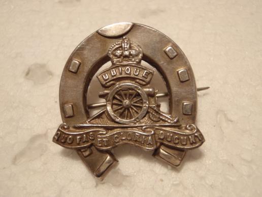 WW1 (1914) H.M Silver R.A Hollow Brooch